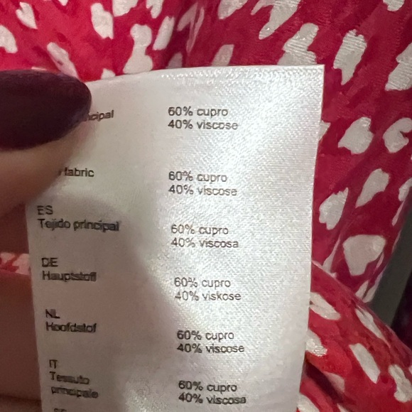 NWT Maje Red & White Spotted Dress - Picture 7 of 7